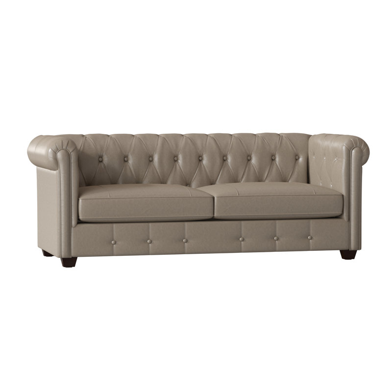 Birch Lane™ Heritage Hawthorn Genuine Leather Chesterfield 88" Rolled